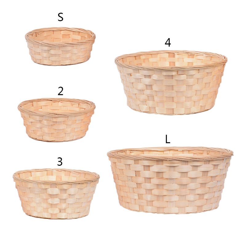 Aoto Rổ Đan Tre Tròn Đựng Bánh Mì / Trái Cây / Bánh Mì Thiết Thực