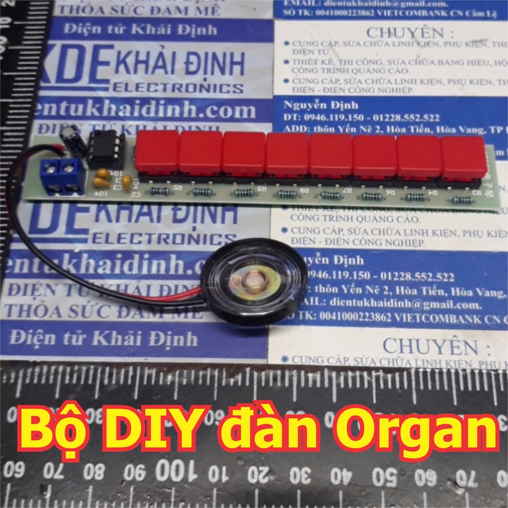 Bộ linh kiện DIY đàn Organ, 8 nốt, có loa dùng IC NE555 áp: 3-12V kde5007