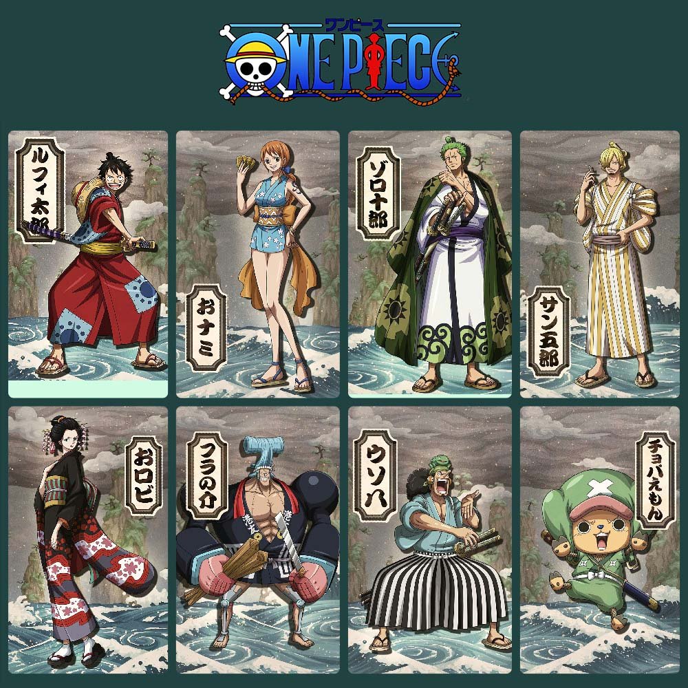Ảnh thẻ in hình ONE PIECE ver WANO Đảo Hải Tặc card bo góc viền 5*8cm