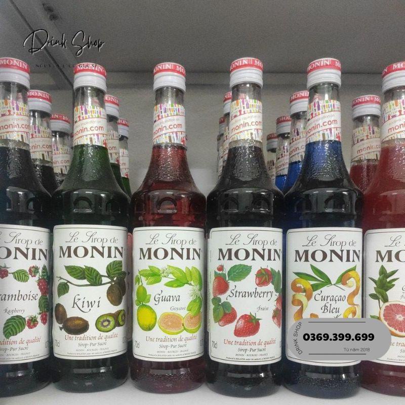 Siro (Syrup) Monin 700ml đủ vị đào, dâu, táo, bạc hà, vải, matcha, caramel, cam, phúc bồn tử,việt quất, bạc hà xanh, pas