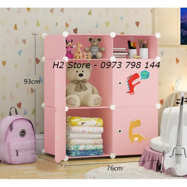 TỦ NHỰA LẮP GHÉP 4 Ô VÀ 2 Ô NHỎ ĐỂ ĐỒ ĐA NĂNG THÔNG MINH sâu 37cm ( chọn mẫu theo phân loại )