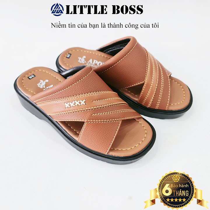 Dép sandal nam cao cấp Little Boss dép nam quai ngang thời trang tăng chiều cao SD-03