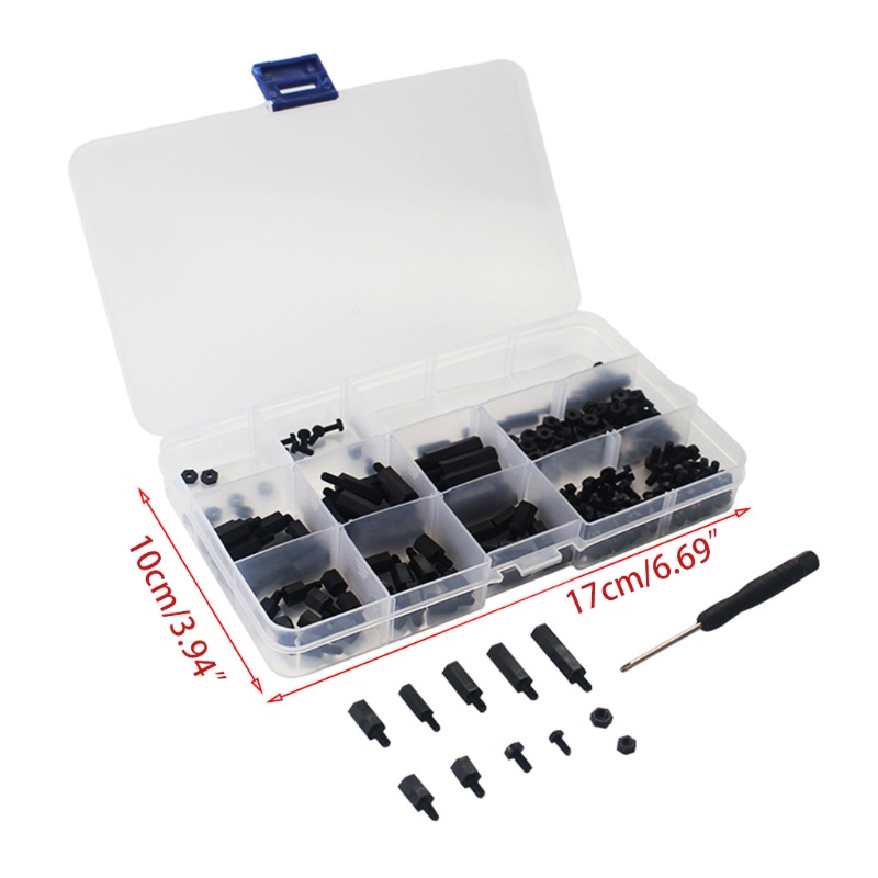 Set 210 Ốc Vít M2.5 M3 Nylon Chuyên Dụng Cho Raspberry Pi 4b / 3b + / 3b