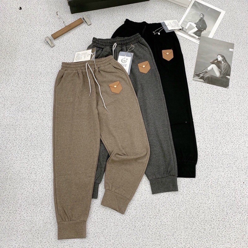 quần dạ nữ dáng jogger