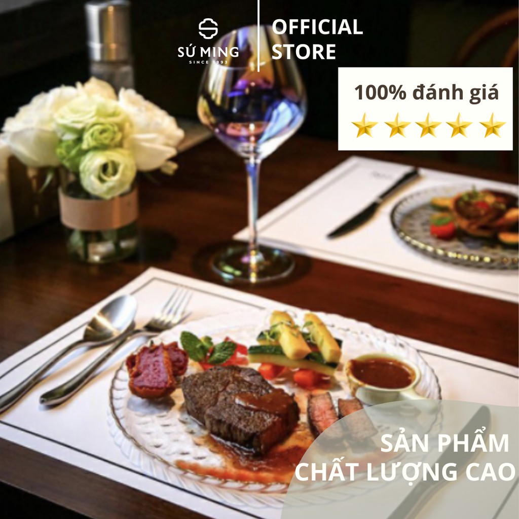 Đĩa Thuỷ Tinh Đẹp Xoắn [NHẬT BẢN][VIỀN VÀNG] chịu nhiệt cao cấp, vàng 18k