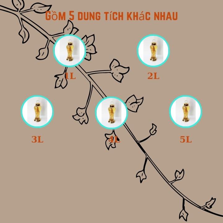 Bình thủy tinh 🐯 1-2-3-4-5-6L-7.5L 🐯 sâm Phú Hoà có vòi không vòi ngâm sâm nấm linh chi -