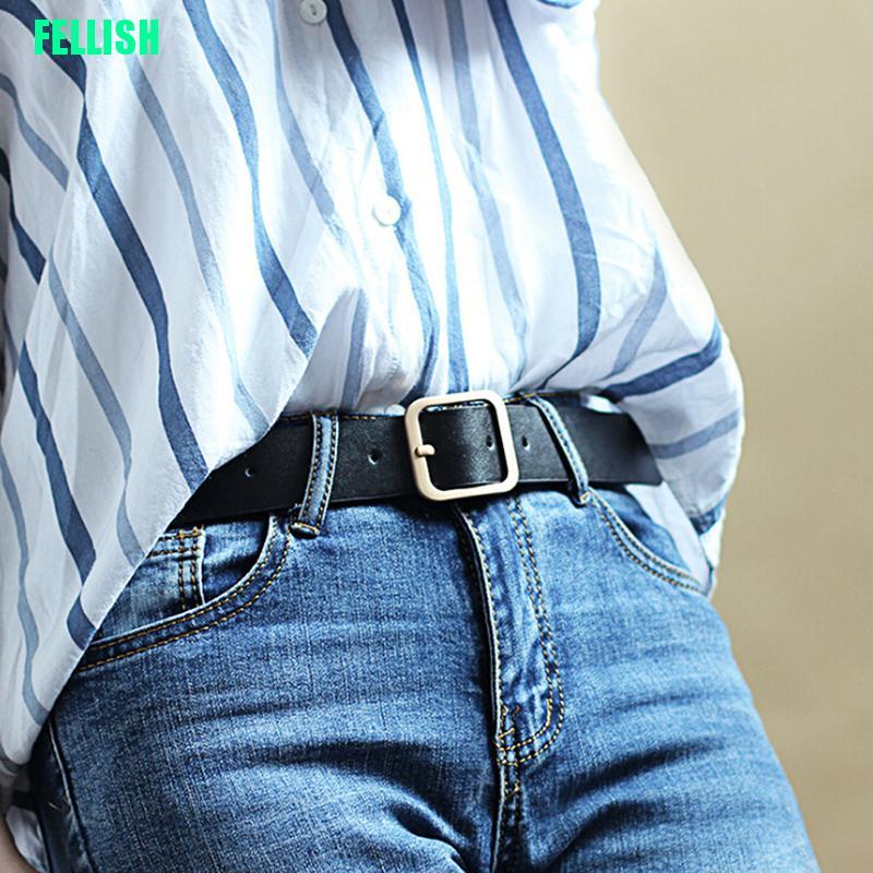 Thắt Lưng Da Khóa Kim Loại Phong Cách Boho Cho Nữ