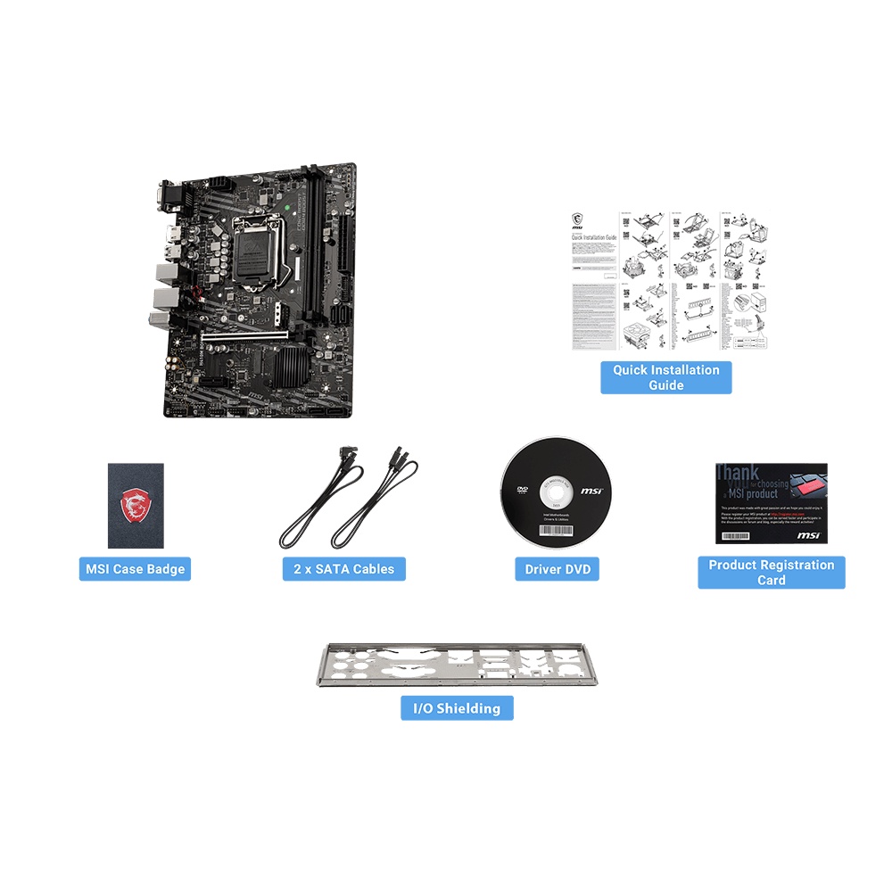 Bo Mạch Chủ Main MSI H410M BOMBER - Hàng Chính Hãng - Bảo hành 36 tháng