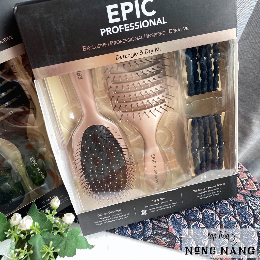 [Hàng sẵn] Set Lược Wet Brush Epic Professional - chính hãng WETBRUSH