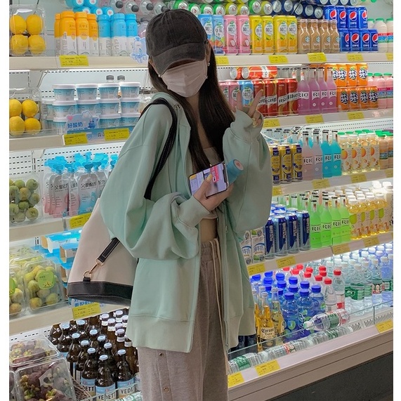 Áo Khoác Có Mũ Trùm Đầu Phong Cách Hàn Quốc Mùa Đông Cho Nữ