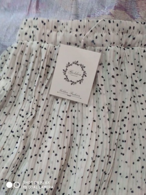 Chân váy dài chất chiffon lưng thun hoạ tiết chấm bi cho nữ ( Kèm Ảnh Thật) | BigBuy360 - bigbuy360.vn