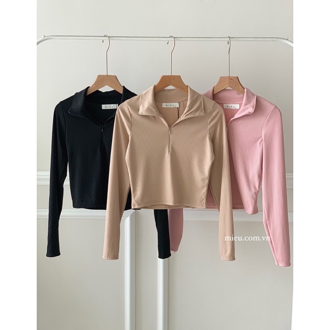 [ Miều ] Áo croptop polo Anna Kira