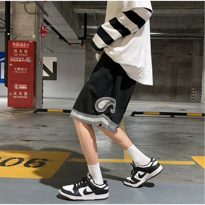 Quần Short Thể Thao Ống Rộng Màu Trơn Thời Trang Cho Nam