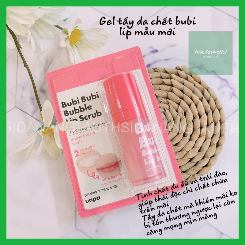 Tẩy Tế Bào Chết Môi Sủi Bọt Bubi Bubi Lip By Unpa 12ml