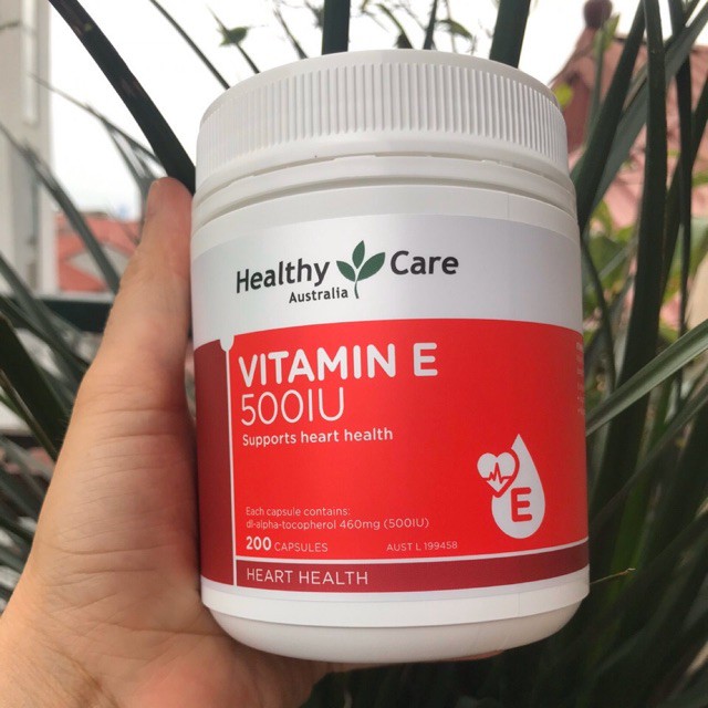 (Mẫu mới) - Vitamin E Healthy Care 500IU 200 viên của Úc