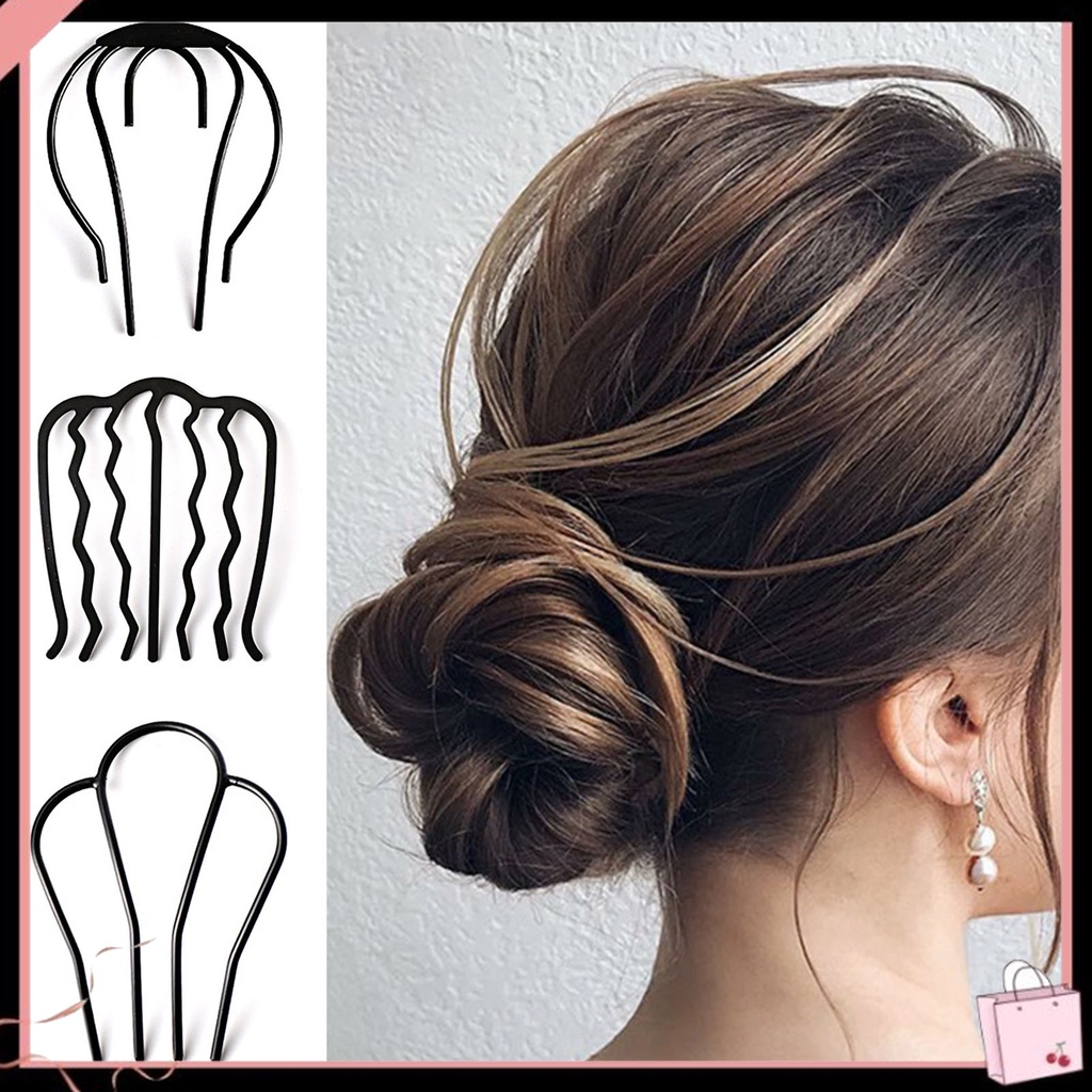 Lược Kim Loại Tạo Kiểu Tóc Búi Gợn Sóng