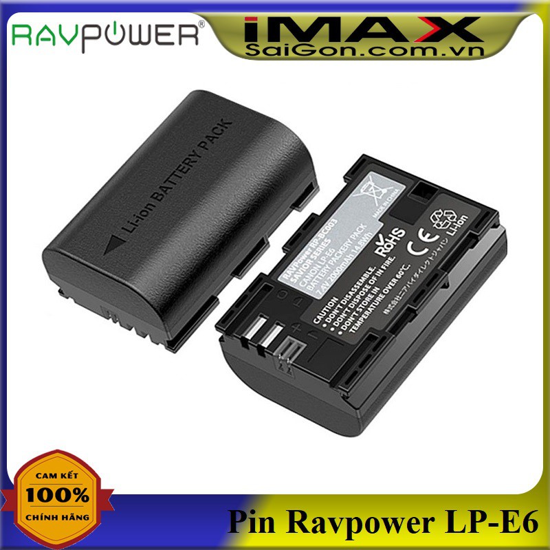 Pin sạc máy ảnh RavPower cho Canon LP-E6