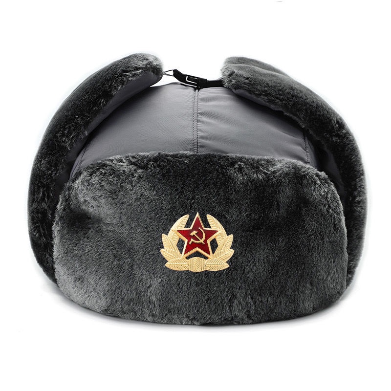 Soviet Mũ Giữ Ấm Bảo Vệ Tai Chống Gió Chống Thấm Nước Dành Cho Nam Và Nữ Khi Lái Xe Ngoài Trời