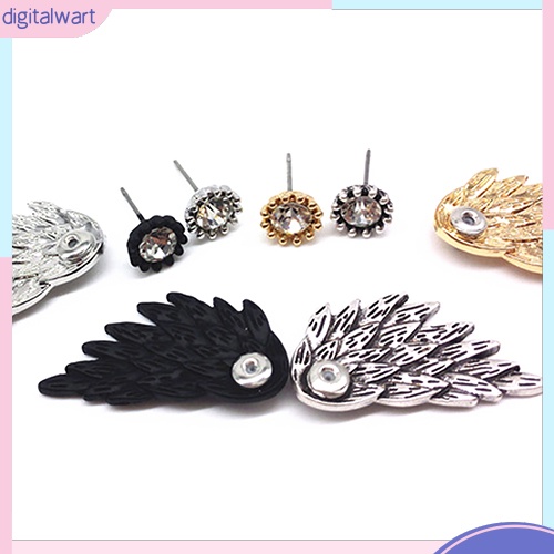Khuyên tai hình cánh thiên thần đính đá thời trang thanh lịch dành cho nữ nhiều màu lựa chọn