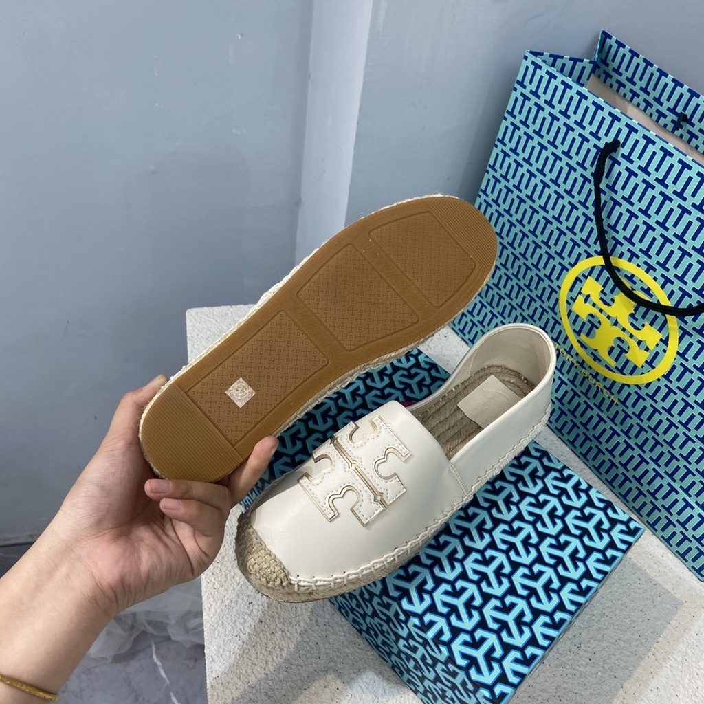 Tory burch Giày Nữ Màu Trắng Chất Lượng Cao Hàng Bán Chạy Nhất Mỹ TB. Túi Đựng Giày Chính Hãng Chất Lượng