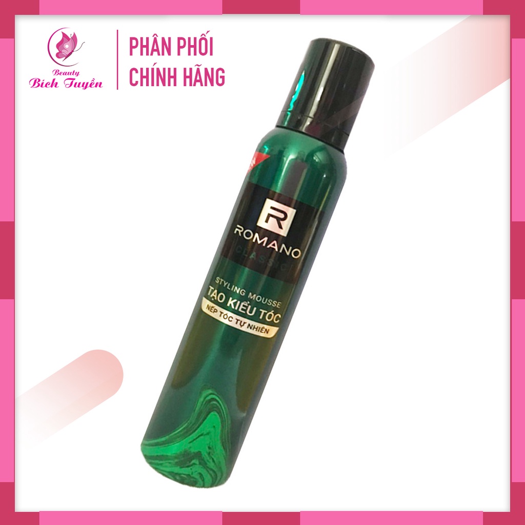 ROMANO Keo Xịt Tóc Tạo Bọt ROMANO STYLING MOUSSE Tạo Kiểu 175G BT Cosmetic