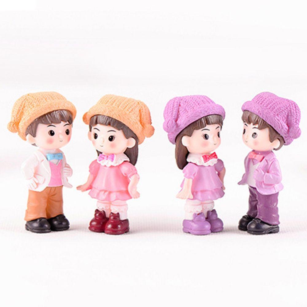 Set 2 Mô Hình Tượng Nhỏ Bằng PVC Trang Trí Tiểu Cảnh