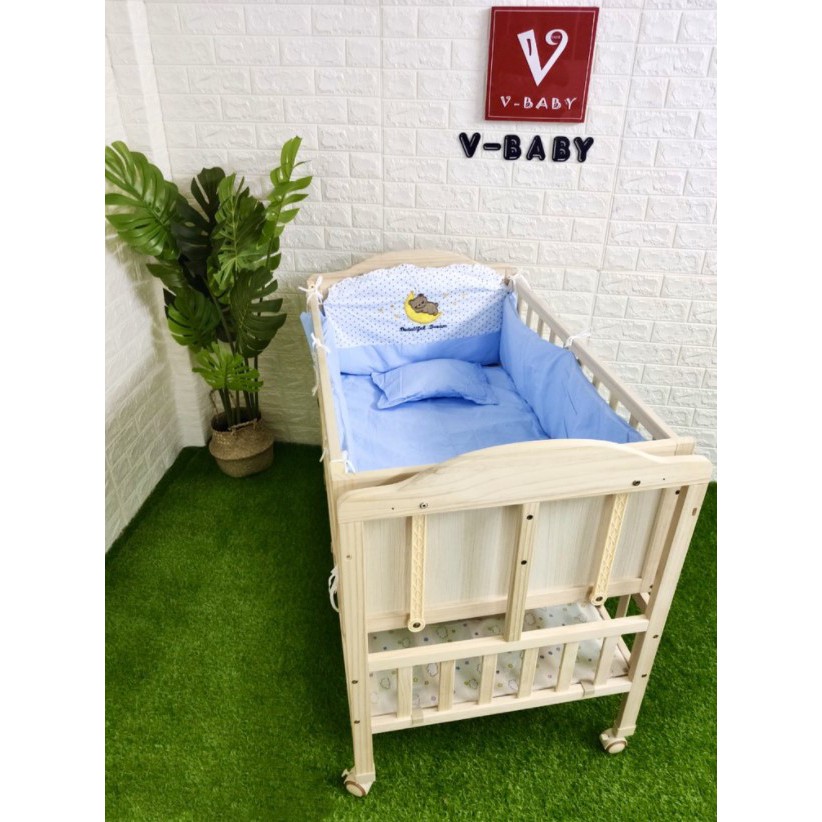 Nôi Điện Thông Minh VBABY F5 (Tặng Quây Đệm + Mùng Đa Năng)