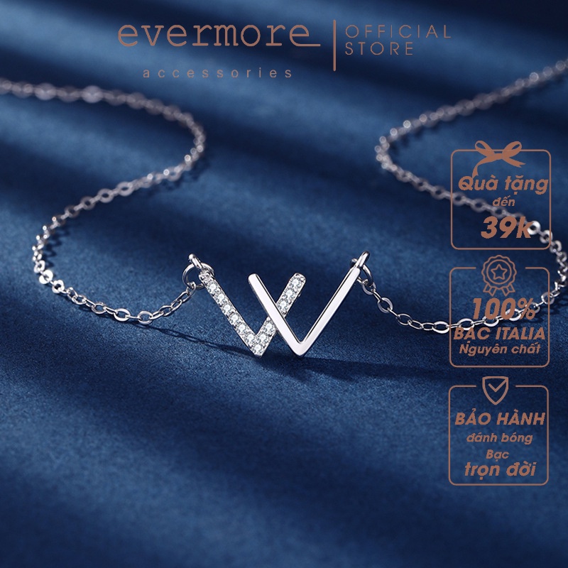 Dây chuyền bạc cao cấp EVERMORE, vòng cổ Winner, phong cách minimalism, thanh lịch - D001