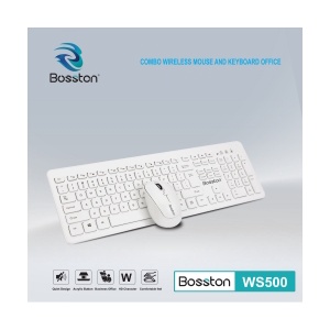 Combo ko dây Keyboard + Mouse BOSSTON WS500 White Chính hãng