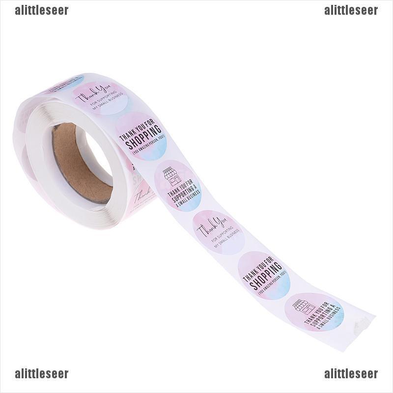 Nhãn Dán Giấy In Chữ Thank You Dùng Trang Trí Gói Hàng Tiện Dụng