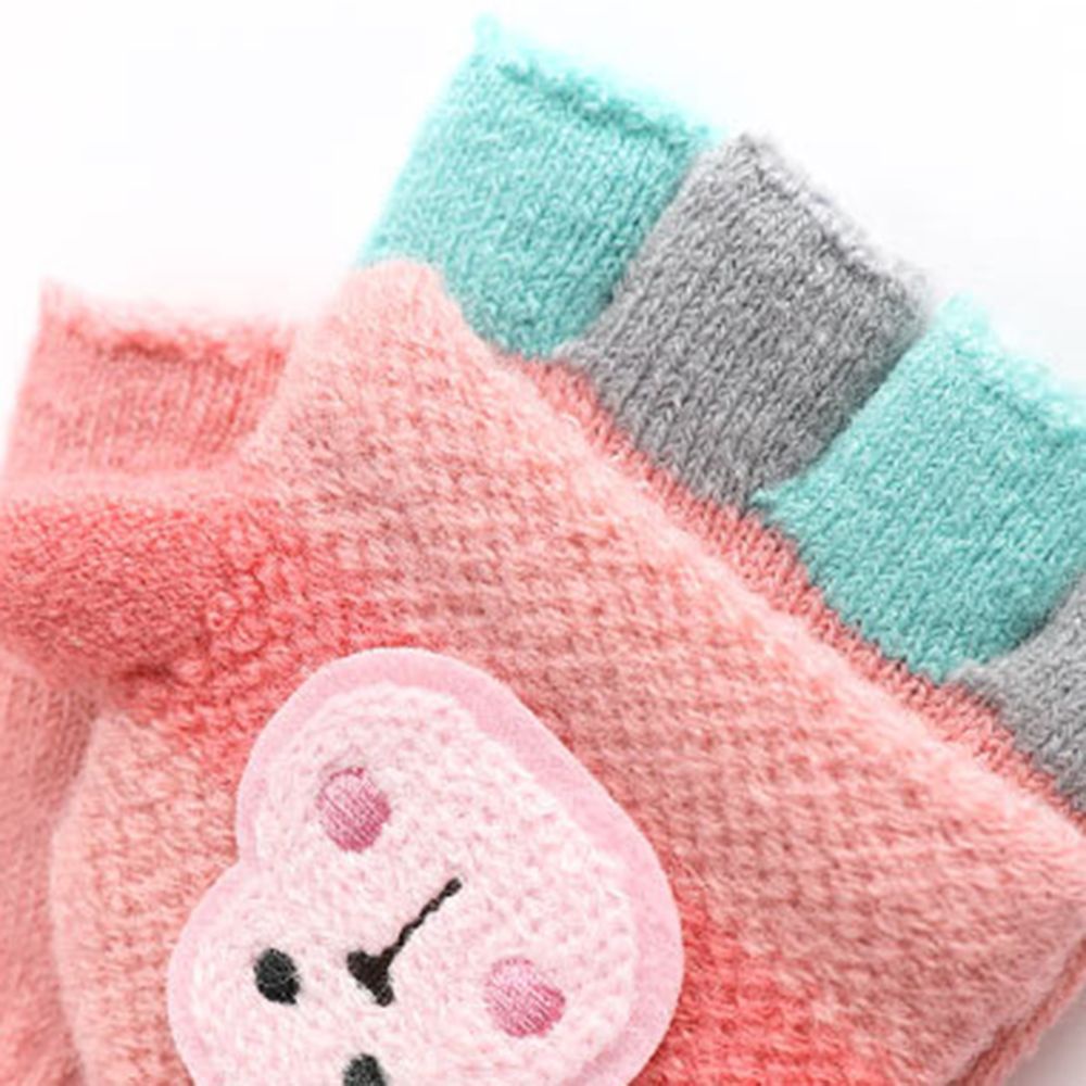 Găng tay lật nửa ngón giữ ấm đáng yêu cho bé 2-6 tuổi
