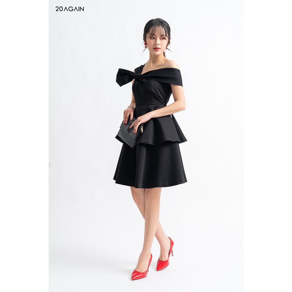 Đầm vải trễ vai nơ lệch - 20 AGAIN - DEA1161 | BigBuy360 - bigbuy360.vn