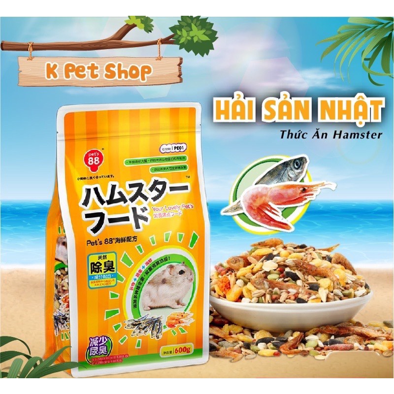 Thức Ăn Hải sản Nhật Hamster  FREE SHIP  Dành Cho Hamster Thức Ăn Hamter 300g