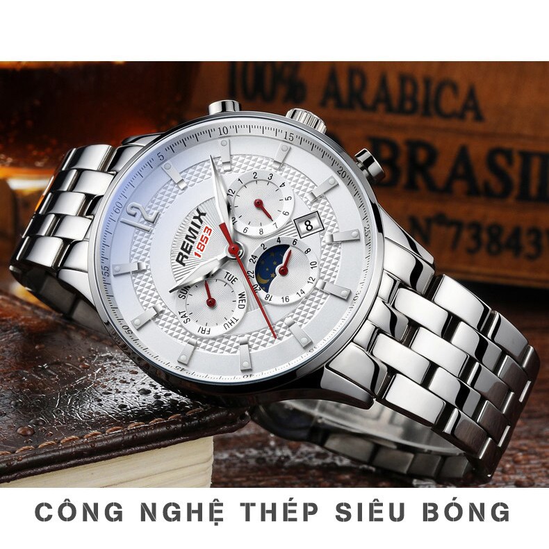 [HÀNG CAO CẤP] Đồng Hồ Nam REMIX Sang trọng – Dây Thép Không Ghỉ – Chống Nước Cực Tốt – Tặng Kèm pin dự phòng DH | BigBuy360 - bigbuy360.vn