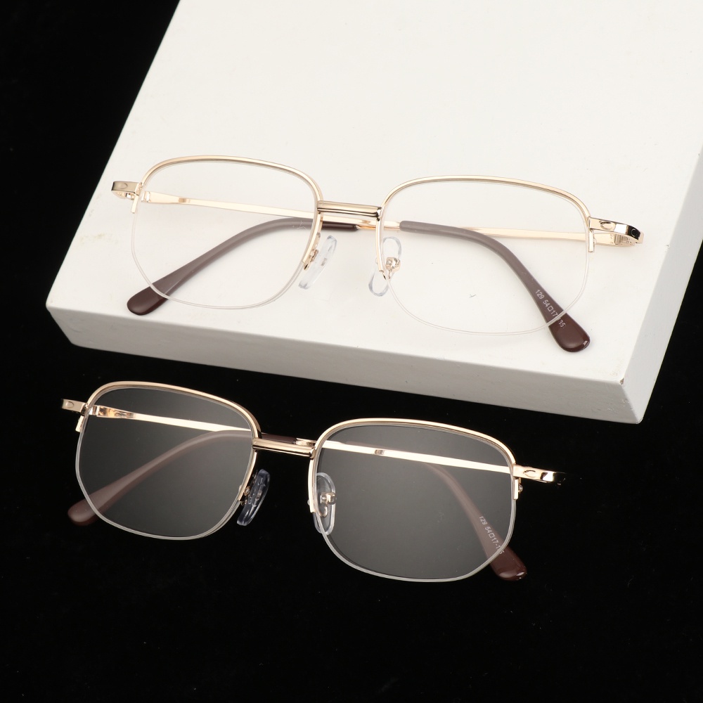 Kính Đọc Sách Gọng Nửa Gọng Kim Loại Độ Phân Giải Cao + 1.00 ~ + 4.00