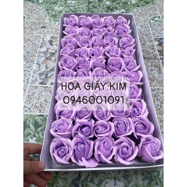 Đầu bông hoa hồng sáp 3 lớp đẹp hàng chuẩn loại 1