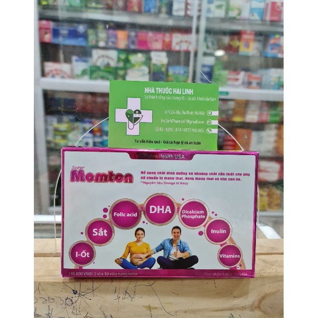 Super Momton Hỗ trợ tăng cường sức khoẻ cho phụ nữ trong giai đoạn thai kỳ và cho con bú