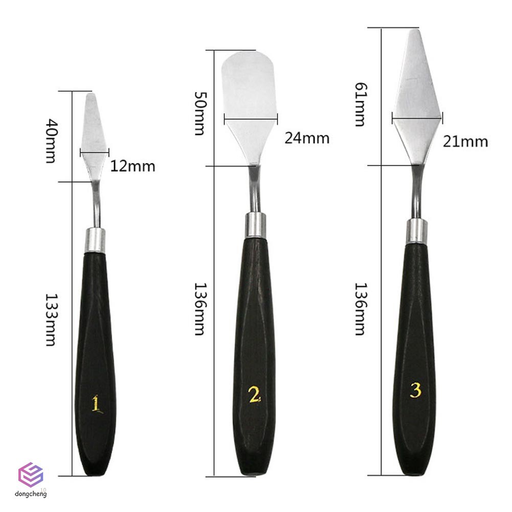 Set 5 Dụng Cụ Trộn Màu Vẽ Tranh Sơn Dầu Bằng Thép Không Gỉ