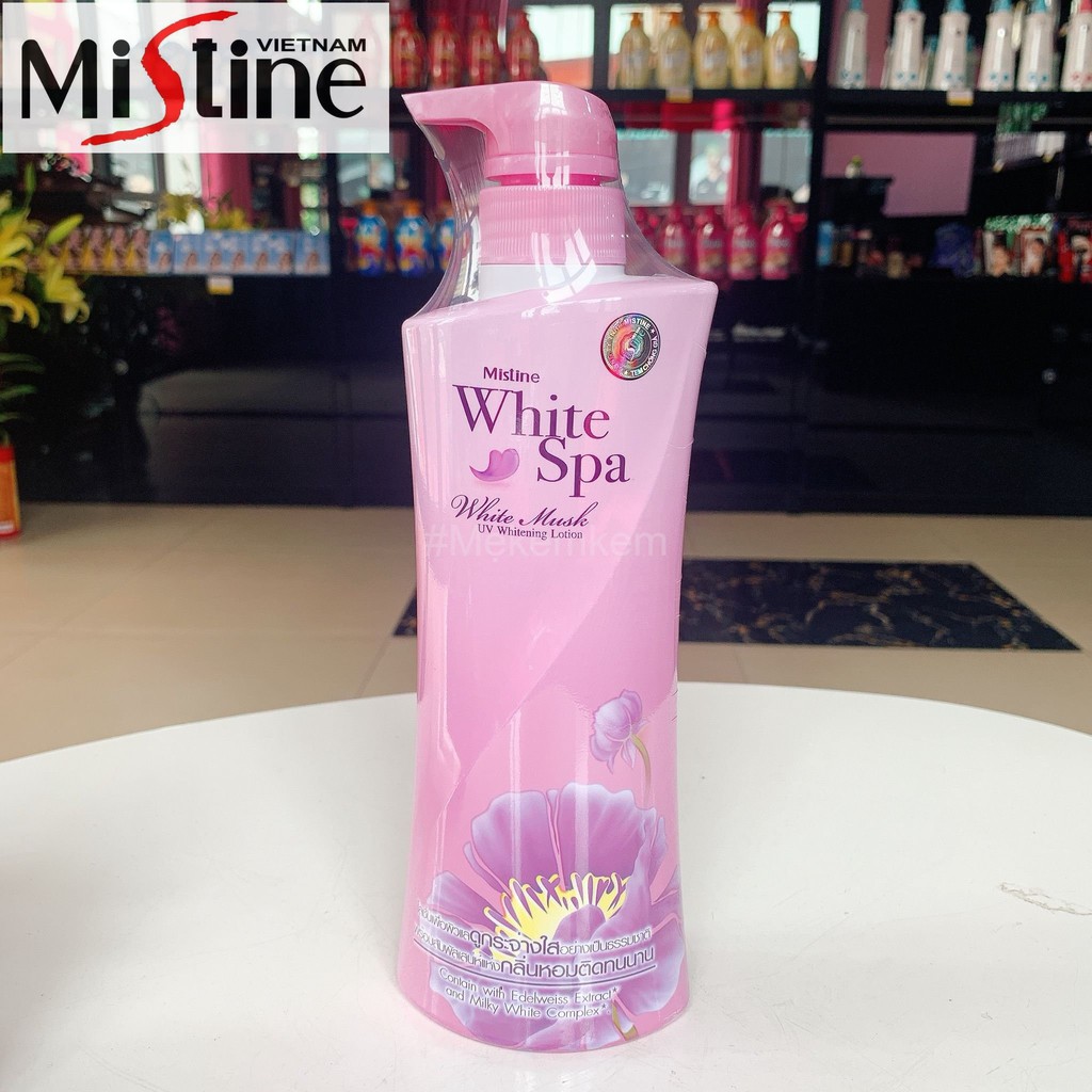 KEM DƯỠNG DA TOÀN THÂN MISTINE WHITE SPA WHITE MUSK LOTION 400 ML