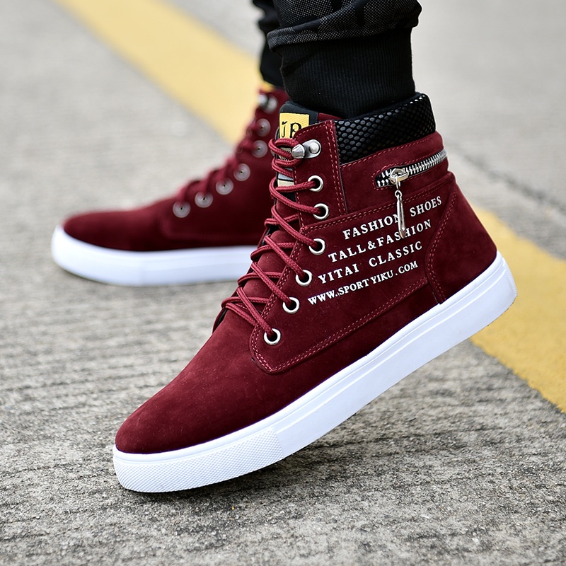 Giày Bốt Martin Cổ Cao Có Dây Buộc Size 38-47 Phong Cách Retro Cho Nam