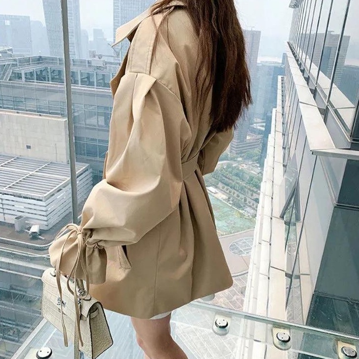 Áo Khoác Gió Dáng Rộng Thiết Kế Mới Năng Động Thời Trang Dành Cho Nữ