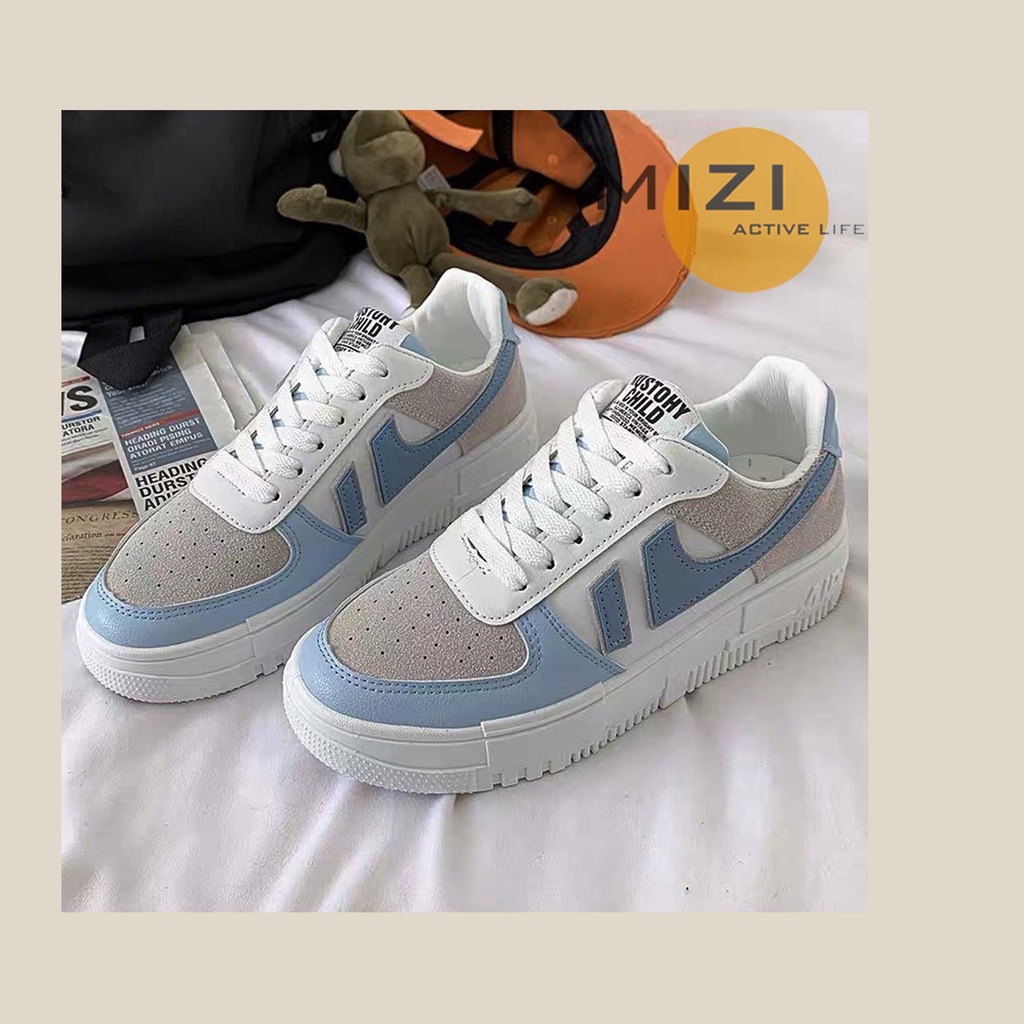 Giày thể thao nữ sneaker trắng đế bằng giá rẻ ulzzang hàn quốc freeship TT22