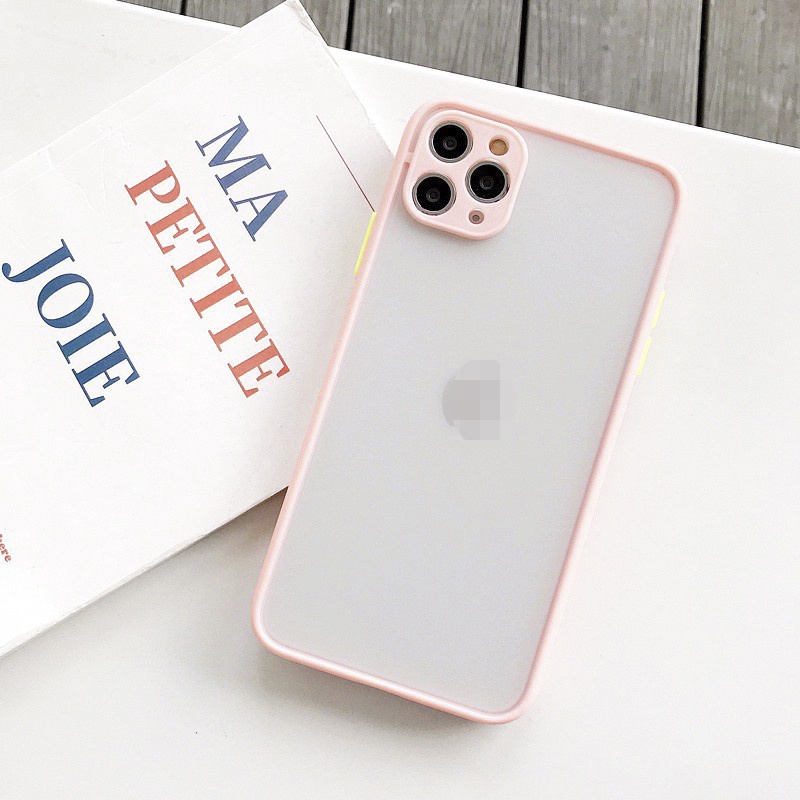 Ốp lưng iphone Nhám Mờ Viền Màu 6/6plus/6s/6splus/7/7plus/8/8plus/x/xs/11/12/13/14/pro/max/promax/plus/shin/case