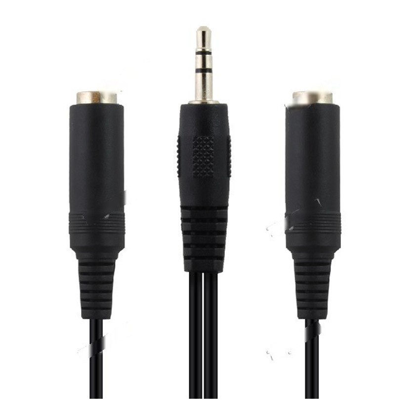 Cáp chia 1 ra 2 cổng Audio 3.5mm Unitek Y-C 901 (Đen)