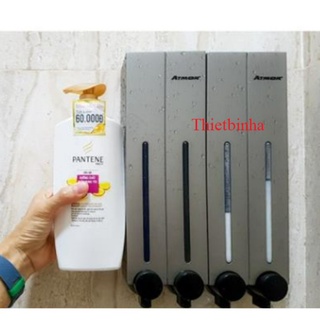 Bình nhấn xà phòng đôi, treo tường ATMOR, hộp xà phòng nhấn