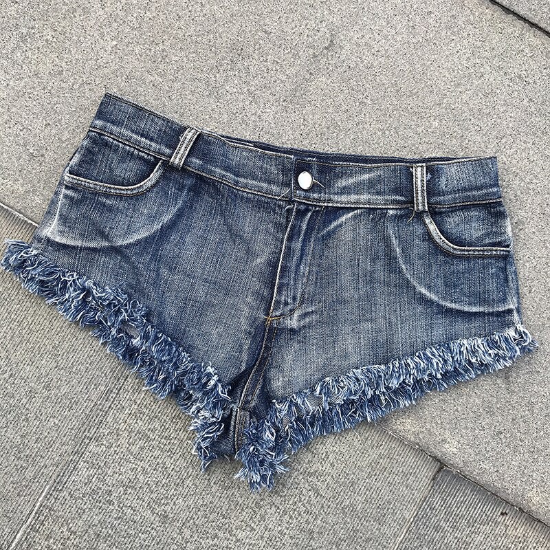 Quần Short Jean Tua Rua Đi Biển Cho Nữ