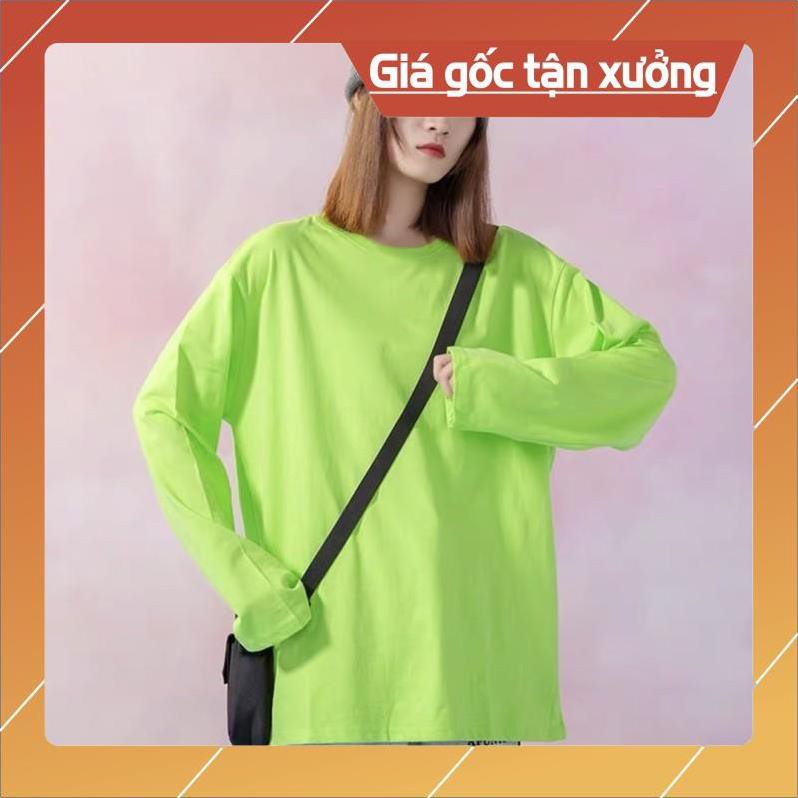 Áo Thun Trơn Tay Dài UNISEX Basic Long Tee 8 màu chất da cá form thụng nam nữ