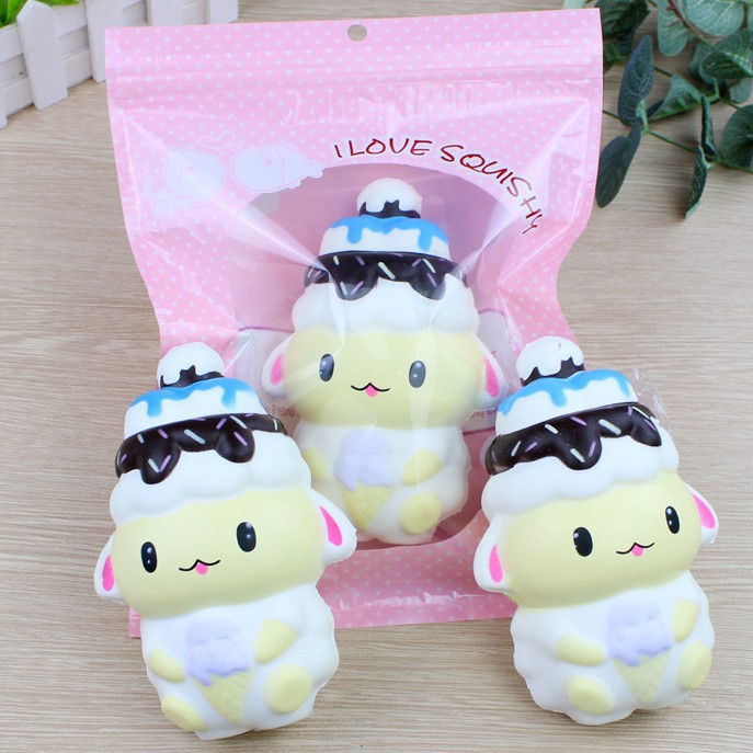 Đồ Chơi Bóp Squishy Hình Cây Kem Ốc Quế Dễ Thương , Kích Thước 14Cm |shopsquishydep