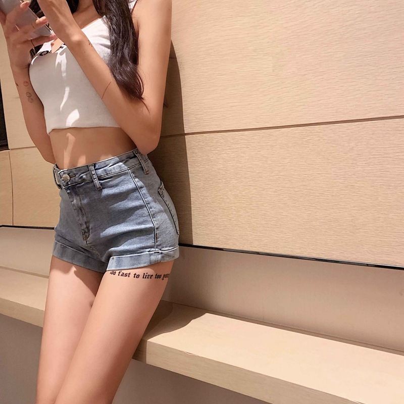 Quần Short Jeans Lưng Cao Cá Tính Cho Nữ | BigBuy360 - bigbuy360.vn
