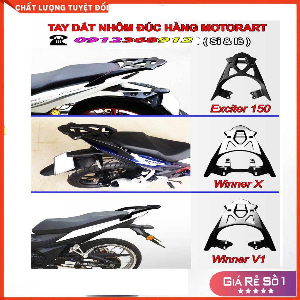 🌴 Cảng sau (tay dắt) nhôm CNC cao cấp cho xe Exciter 150 chính hãng motor art  🌴